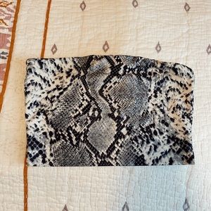 Snake skin tube top